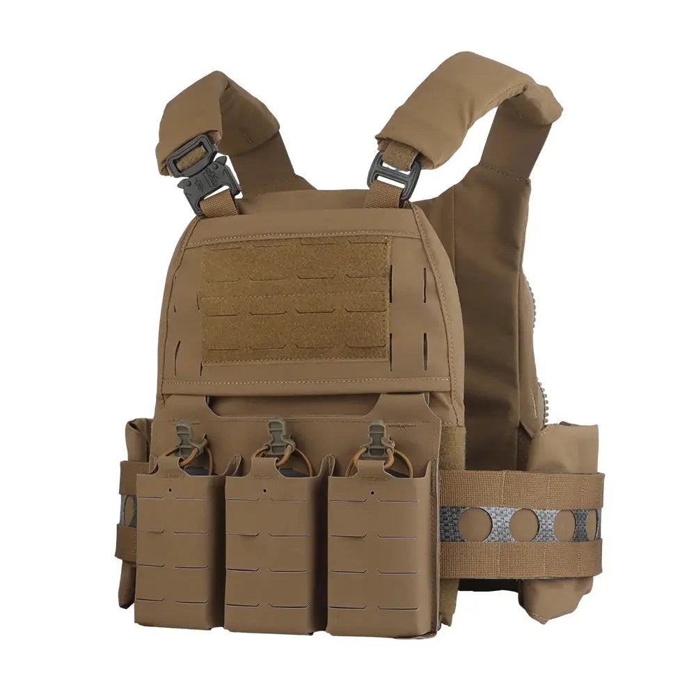 Gilet porte-plaques MOLLE + Panneau Triple Chargeurs Zone Tactique