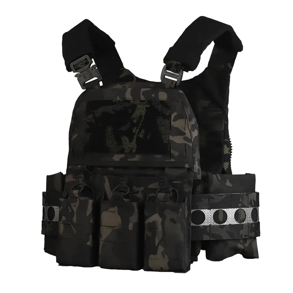 Gilet porte-plaques MOLLE + Panneau Triple Chargeurs Zone Tactique